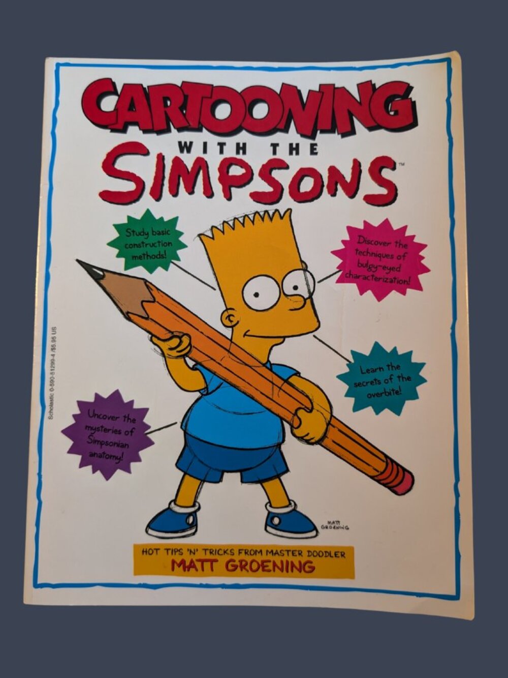 5/$20 Cartooning with the Simpsons Vintage 1993 Softcover Book